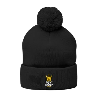Beanie with pom-pom